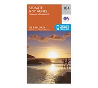 Ordnance Survey Explorer 104 Redruth & St Agnes Map With Digital Version, Orange One Size