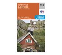 Ordnance Survey Explorer 124 Hastings & Bexhill Map With Digital Version - Orange, Orange