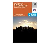 Ordnance Survey Explorer 130 Salisbury & Stonehenge Map With Digital Version, Orange One Size