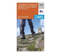 Ordnance Survey Explorer 141 Cheddar Gorge & Mendip Hills West Map With Digital Version One Size