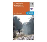 Ordnance Survey Explorer 145 Guildford & Farnham Map With Digital Version - Orange, Orange