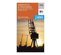 Ordnance Survey Explorer 162 Greenwich & Gravesend Map With Digital Version - Orange, Orange