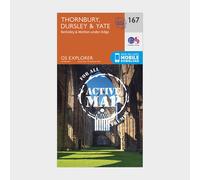 Ordnance Survey Explorer 167 Thornbury, Dursley & Yate Active Map With Digital Version, Orange One Size