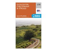 Ordnance Survey Explorer 179 Gloucester, Cheltenham & Stroud Map With Digital Version - Orange, Orange