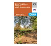 Ordnance Survey Explorer 181 Chiltern Hills North Map With Digital Version, Orange One Size