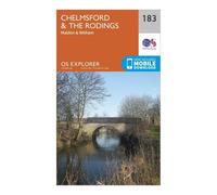 Ordnance Survey Explorer 183 Chelmsford & The Rodings Map With Digital Version, Orange One Size