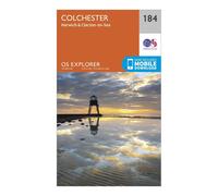 Ordnance Survey Explorer 184 Colchester, Harwich & Clacton-on-Sea Map With Digital Version, Orange One Size