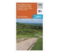 Ordnance Survey Explorer 190 Malvern Hills & Bredon Hill Map With Digital Version, Orange One Size
