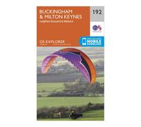 Ordnance Survey Explorer 192 Buckingham & Milton Keynes Map With Digital Version, Orange One Size