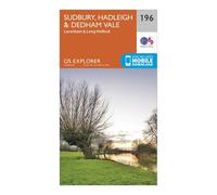 Ordnance Survey Explorer 196 Sudbury, Hadleigh & Dedham Vale Map With Digital Version - Orange, Orange