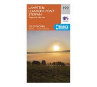 Ordnance Survey Explorer 199 Lampeter, Tregaron & Llan-non Map With Digital Version, Orange One Size