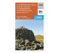 Ordnance Survey Explorer 200 Llandrindod Wells & Elan Valley & Rhayader Map With Digital Version One Size
