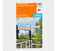 Ordnance Survey Explorer 204 Worcester & Droitwich Spa Map With Digital Version, Orange One Size