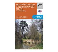 Ordnance Survey Explorer 207 Newport Pagnell & Northampton South Map With Digital Version, Orange One Size