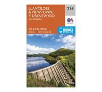 Ordnance Survey Explorer 214 Llanidloes & Newtown Map With Digital Version, Orange One Size