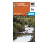 Ordnance Survey Explorer 218 Kidderminster & Wyre Forest Map With Digital Version, Orange One Size