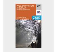 Ordnance Survey Explorer 219 Wolverhampton, Dudley, Stourbridge & Kidderminster Map With Digital Version, Orange One Size