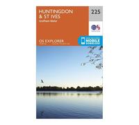 Ordnance Survey Explorer 225 Huntingdon, St Ives & Grafham Water Map With Digital Version, Orange One Size