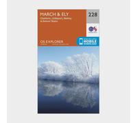 Ordnance Survey Explorer 228 March & Ely Map With Digital Version - Orange, Orange