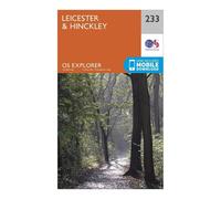 Ordnance Survey Explorer 233 Leicester & Hinckley Map With Digital Version, Orange One Size