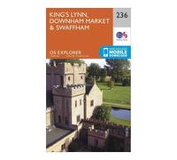 Ordnance Survey Explorer 236 King's Lynn, Downham Market & Swaffham Map With Digital Version, Orange One Size