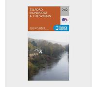 Ordnance Survey Explorer 242 Telford, Ironbridge & The Wrekin Map With Digital Version, Orange One Size