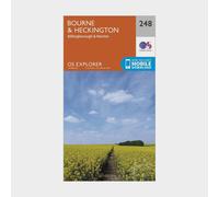 Ordnance Survey Explorer 248 Bourne & Heckington Map With Digital Version, Orange One Size