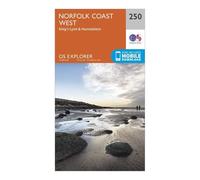 Explorer 250 Norfolk Coast West Map With Digital Version One Size