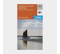 Ordnance Survey Explorer 251 Norfolk Coast Central Map With Digital Version One Size