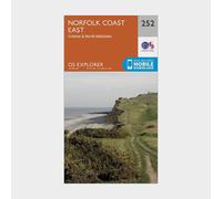 Ordnance Survey Explorer 252 Norfolk Coast East Map With Digital Version - Orange, Orange