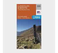 Ordnance Survey Explorer 255 Llangollen & Berwyn Map With Digital Version, Orange One Size