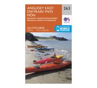 Ordnance Survey Explorer 263 Anglesey East Map With Digital Version, Orange One Size