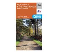 Ordnance Survey Explorer 267 Northwich & Delamere Forest Map With Digital Version, Orange One Size
