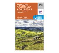 Ordnance Survey Explorer 268 Wilmslow, Macclesfield & Congleton Map With Digital Version, Orange One Size