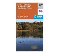 Ordnance Survey Explorer 269 Chesterfield & Alfreton Map With Digital Version, Orange One Size