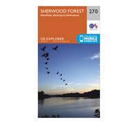 Ordnance Survey Explorer 270 Sherwood Forest Map With Digital Version - Orange, Orange