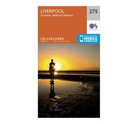 Ordnance Survey Explorer 275 Liverpool, St Helens, Widnes & Runcorn Map With Digital Version, Orange One Size