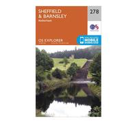 Ordnance Survey Explorer 278 Sheffield & Barnsley Map With Digital Version, Orange One Size