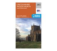 Ordnance Survey Explorer 282 Lincolnshire Wolds North Map With Digital Version, Orange One Size