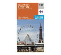 Ordnance Survey Explorer 286 Blackpool & Preston Map With Digital Version, Orange One Size