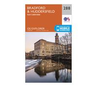 Ordnance Survey Explorer 288 Bradford & Huddersfield Map With Digital Version, Orange One Size