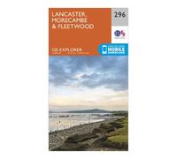 Ordnance Survey Explorer 296 Lancaster, Morecambe & Fleetwood Map With Digital Version, Orange One Size