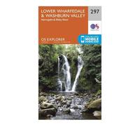 Ordnance Survey Explorer 297 Lower Wharfedale & Washburn Valley Map With Digital Version, Orange One Size