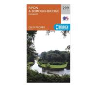 Ordnance Survey Explorer 299 Ripon & Boroughbridge Map With Digital Version, Orange One Size