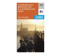 Ordnance Survey Explorer 301 Scarborough, Bridlington & Flamborough Head Map With Digital Version, Orange One Size