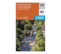 Ordnance Survey Explorer 304 Darlington & Richmond Map With Digital Version, Orange One Size