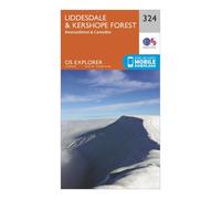 Ordnance Survey Explorer 324 Liddesdale & Kershope Forest Map With Digital Version - Orange, Orange