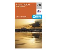 Ordnance Survey Explorer 326 Ayr & Troon Map With Digital Version, Orange One Size