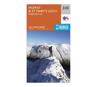 Ordnance Survey Explorer 330 Moffat & St Mary's Loch Map With Digital Version - Orange, Orange