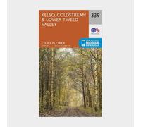 Ordnance Survey Explorer 339 Kelso, Coldstream & Lower Tweed Valley Map With Digital Version, Orange One Size